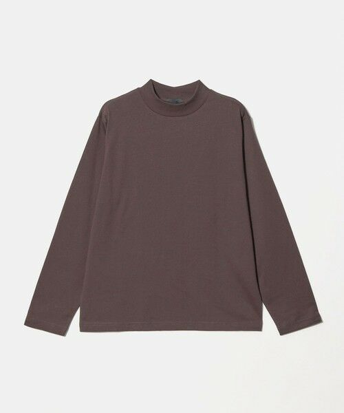 green label relaxing / グリーンレーベル リラクシング カットソー | 【WEB限定】JUST fit デイリーモック 長袖 Tシャツ -吸水速乾・抗菌-(DK.BROWN)