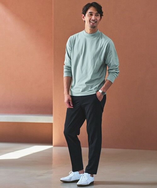 green label relaxing / グリーンレーベル リラクシング カットソー | 【WEB限定】JUST fit デイリーモック 長袖 Tシャツ -吸水速乾・抗菌- | 詳細14