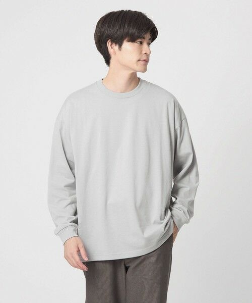 green label relaxing/グリーンレーベル リラクシング 【WEB限定】デイリールーズ Tシャツ -吸水速乾・抗菌- LT. GRAY S green label relaxing/グリーンレーベル リラクシング 【WEB限定】デイリールーズ Tシャツ -吸水速乾・抗菌- LT. GRAY S