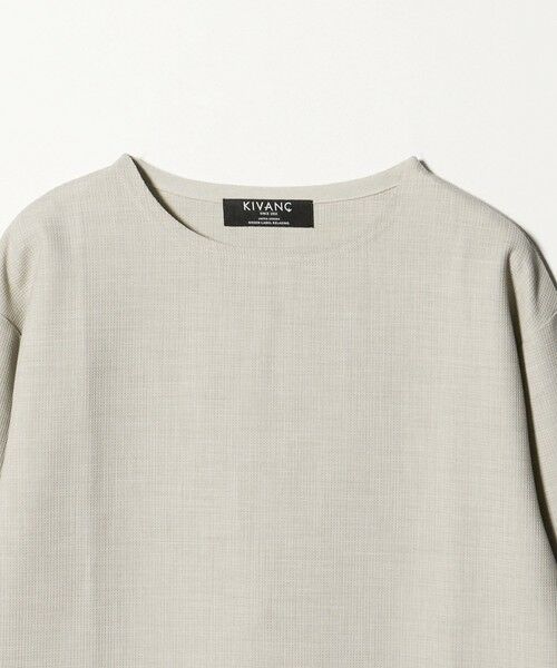 green label relaxing / グリーンレーベル リラクシング カットソー | KIVANC ノーカラー 長袖 Tシャツ -ストレッチ- | 詳細5