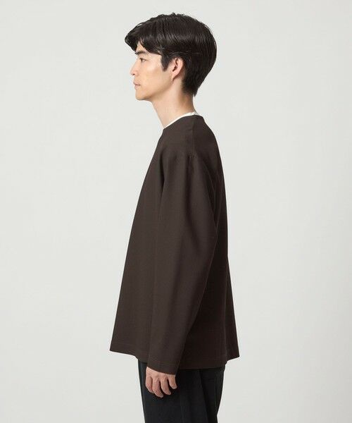 green label relaxing / グリーンレーベル リラクシング カットソー | KIVANC ノーカラー 長袖 Tシャツ -ストレッチ- | 詳細13