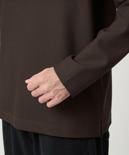 green label relaxing / グリーンレーベル リラクシング カットソー | KIVANC ノーカラー 長袖 Tシャツ -ストレッチ- | 詳細16