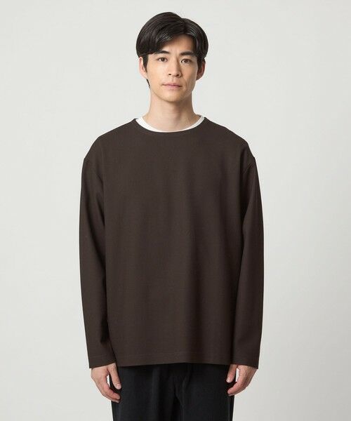 green label relaxing / グリーンレーベル リラクシング カットソー | KIVANC ノーカラー 長袖 Tシャツ -ストレッチ- | 詳細12