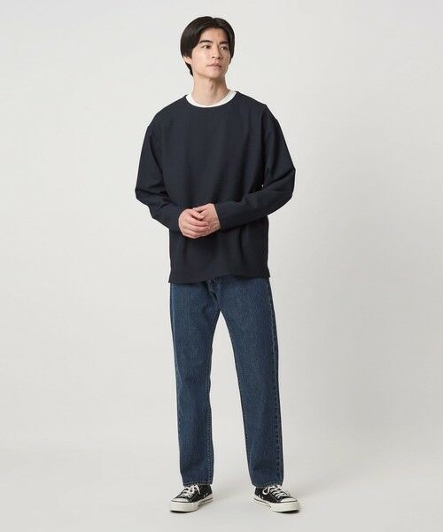 green label relaxing / グリーンレーベル リラクシング カットソー | KIVANC ノーカラー 長袖 Tシャツ -ストレッチ- | 詳細26