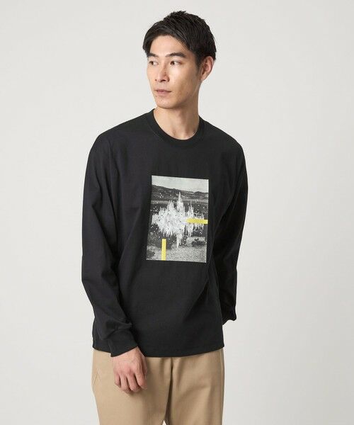 green label relaxing/グリーンレーベル リラクシング <Phospho Graphica>グラフィック ロングスリーブ Tシャツ BLACK L green label relaxing/グリーンレーベル リラクシング <Phospho Graphica>グラフィック ロングスリーブ Tシャツ BLACK L