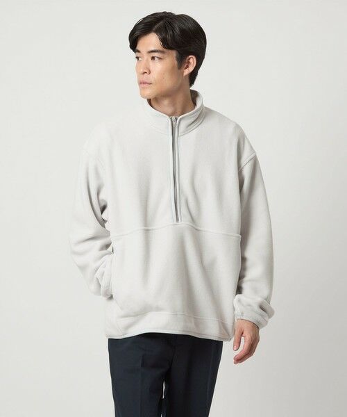 green label relaxing/グリーンレーベル リラクシング <GOAT>フリース ハーフジップ プルオーバー LT. GRAY M green label relaxing/グリーンレーベル リラクシング <GOAT>フリース ハーフジップ プルオーバー LT. GRAY M