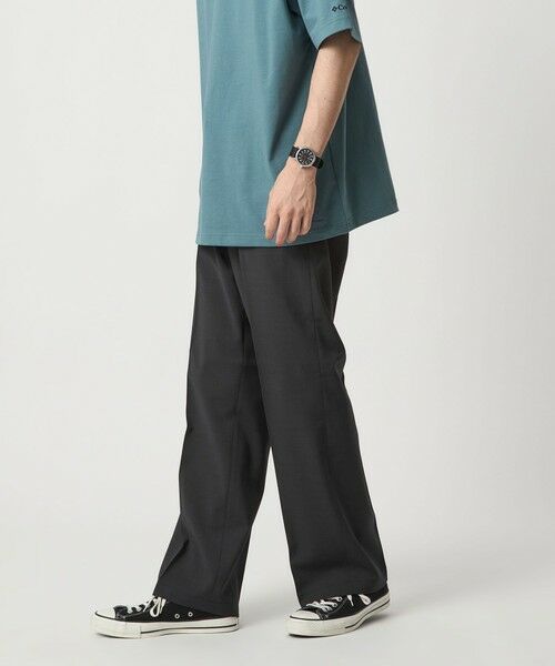 green label relaxing/グリーンレーベル リラクシング ポリエステル カルゼ ワイド ストレート ユーティリティパンツ イージーパンツ -ストレッチ- DK. GRAY XL green label relaxing/グリーンレーベル リラクシング ポリエステル カルゼ ワイド ストレート ユーティリティパンツ イージーパンツ -ストレッチ- DK. GRAY XL