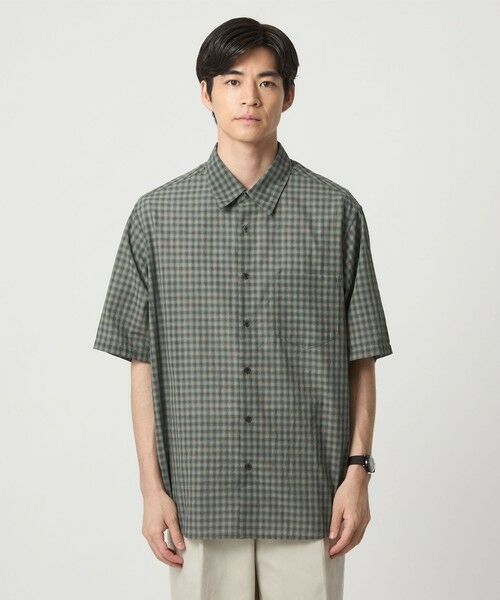 green label relaxing / グリーンレーベル リラクシング シャツ・ブラウス | ミニ オンブレ チェック ジャストルーズ レギュラーカラー シャツ -通気性- | 詳細7