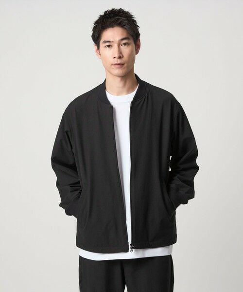 green label relaxing/グリーンレーベル リラクシング FREELITCH リブ ブルゾン -ストレッチ- BLACK L green label relaxing/グリーンレーベル リラクシング FREELITCH リブ ブルゾン -ストレッチ- BLACK L