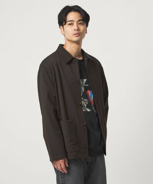 green label relaxing/グリーンレーベル リラクシング TW サージ カバーオール -ストレッチ- DK. BROWN M green label relaxing/グリーンレーベル リラクシング TW サージ カバーオール -ストレッチ- DK. BROWN M