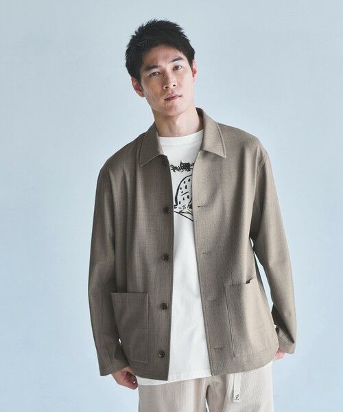 セール】 TW サージ カバーオール -ストレッチ- （ブルゾン）｜green