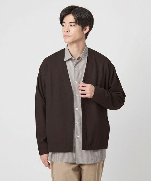 green label relaxing / グリーンレーベル リラクシング カーディガン・ボレロ | KIVANC イージーカーディガン(DK.BROWN)
