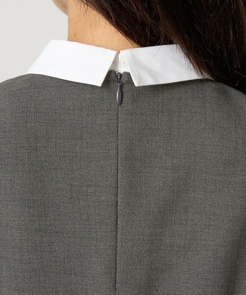 green label relaxing / グリーンレーベル リラクシング シャツ・ブラウス | ソフトジョーゼット 襟付き ペプラム プルオーバー マシンウォッシャブル ストレッチ | 詳細9