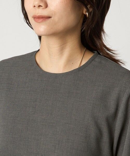 green label relaxing / グリーンレーベル リラクシング シャツ・ブラウス | ソフトジョーゼット 襟付き ペプラム プルオーバー マシンウォッシャブル ストレッチ | 詳細12