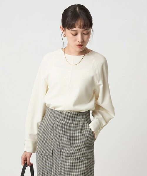 green label relaxing / グリーンレーベル リラクシング シャツ・ブラウス | ソフトジョーゼット プルオーバー -マシンウォッシャブル・ストレッチ- | 詳細1