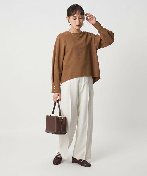 green label relaxing / グリーンレーベル リラクシング シャツ・ブラウス | ソフトジョーゼット プルオーバー -マシンウォッシャブル・ストレッチ- | 詳細8