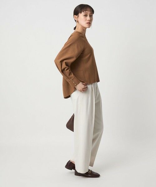 green label relaxing / グリーンレーベル リラクシング シャツ・ブラウス | ソフトジョーゼット プルオーバー -マシンウォッシャブル・ストレッチ- | 詳細9