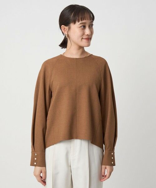 green label relaxing / グリーンレーベル リラクシング シャツ・ブラウス | ソフトジョーゼット プルオーバー -マシンウォッシャブル・ストレッチ- | 詳細10