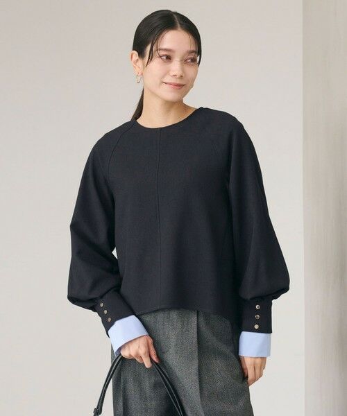 green label relaxing / グリーンレーベル リラクシング シャツ・ブラウス | ソフトジョーゼット プルオーバー -マシンウォッシャブル・ストレッチ- | 詳細18