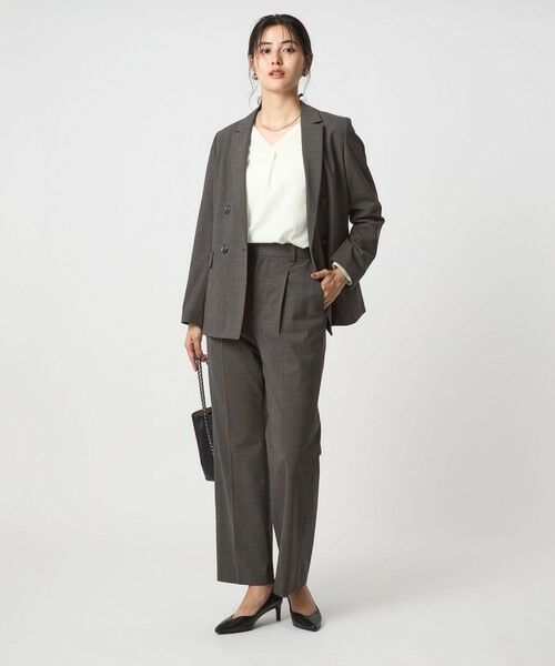 green label relaxing / グリーンレーベル リラクシング シャツ・ブラウス | 肩タック Vネック ブラウス マシンウォッシャブル UVカット | 詳細4