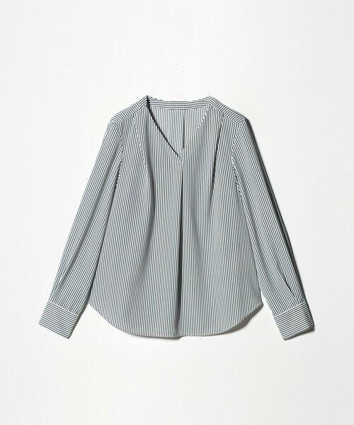 green label relaxing / グリーンレーベル リラクシング シャツ・ブラウス | 肩タック Vネック ブラウス マシンウォッシャブル UVカット | 詳細17