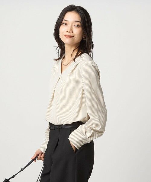 green label relaxing / グリーンレーベル リラクシング シャツ・ブラウス | 肩タック Vネック ブラウス マシンウォッシャブル UVカット | 詳細23