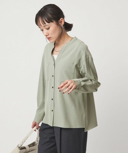 green label relaxing / グリーンレーベル リラクシング シャツ・ブラウス | スキッパー ポケット ロングスリーブ シャツ マシンウォッシャブル | 詳細23