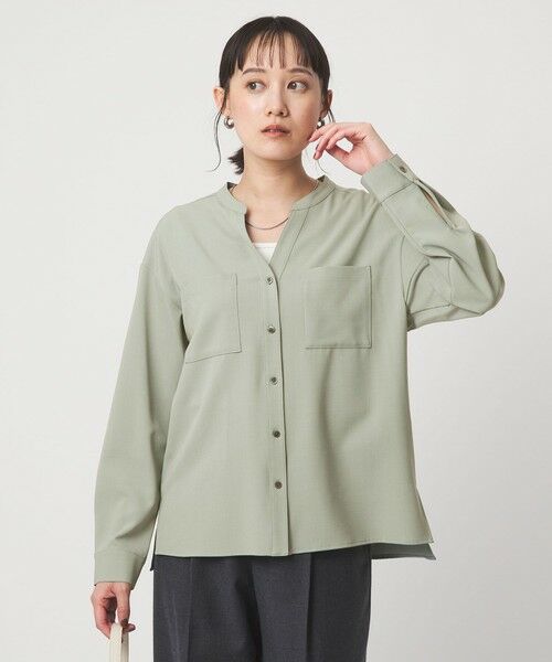 green label relaxing / グリーンレーベル リラクシング シャツ・ブラウス | スキッパー ポケット ロングスリーブ シャツ マシンウォッシャブル | 詳細22