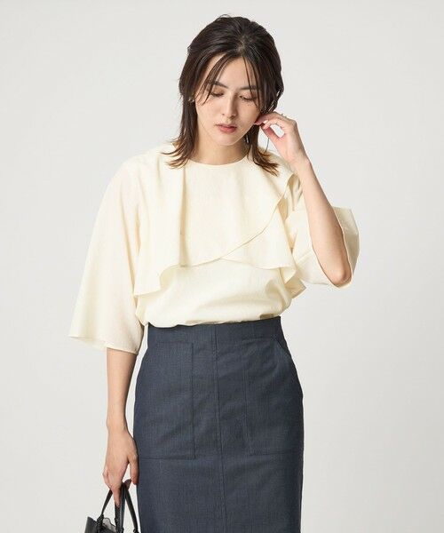 ケープ ブラウス 7分袖 （シャツ・ブラウス）｜green label