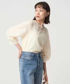 green label relaxing / グリーンレーベル リラクシング シャツ・ブラウス | ドットジャカード ブラウス