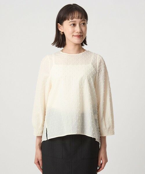 green label relaxing / グリーンレーベル リラクシング シャツ・ブラウス | ドットジャカード ブラウス | 詳細7