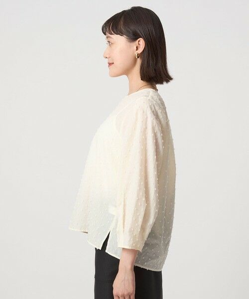 green label relaxing / グリーンレーベル リラクシング シャツ・ブラウス | ドットジャカード ブラウス | 詳細8