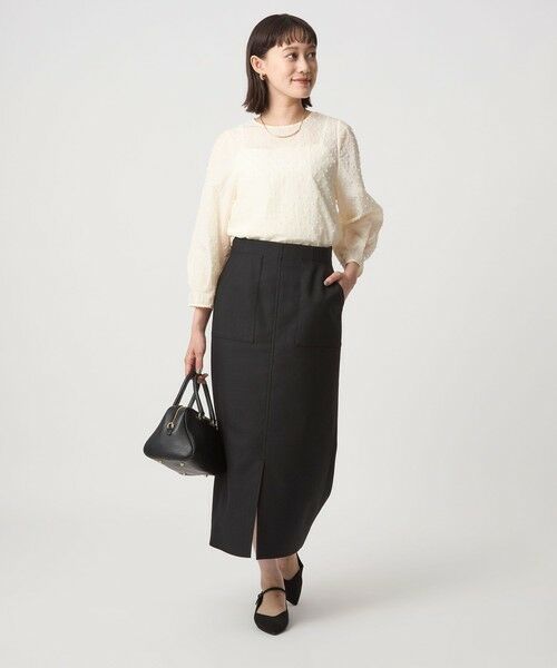 green label relaxing / グリーンレーベル リラクシング シャツ・ブラウス | ドットジャカード ブラウス | 詳細4