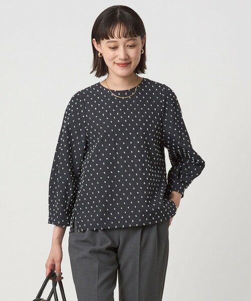 green label relaxing / グリーンレーベル リラクシング シャツ・ブラウス | ドットジャカード ブラウス | 詳細19