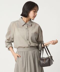 green label relaxing / グリーンレーベル リラクシング シャツ・ブラウス | ［size SHORTあり］ウール混ボイル シャツ -ウォッシャブル-