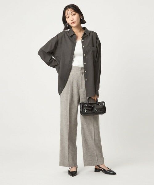 green label relaxing / グリーンレーベル リラクシング シャツ・ブラウス | ［size SHORTあり］ウール混ボイル シャツ -ウォッシャブル- | 詳細3