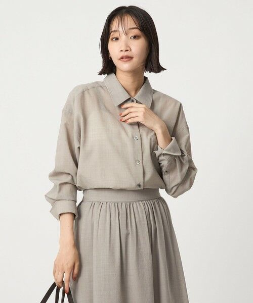 green label relaxing / グリーンレーベル リラクシング シャツ・ブラウス | ［size SHORTあり］ウール混ボイル シャツ -ウォッシャブル- | 詳細11