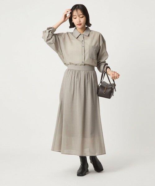 green label relaxing / グリーンレーベル リラクシング シャツ・ブラウス | ［size SHORTあり］ウール混ボイル シャツ -ウォッシャブル- | 詳細13