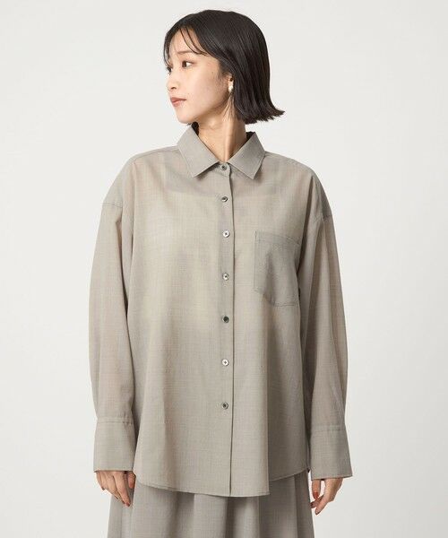 green label relaxing / グリーンレーベル リラクシング シャツ・ブラウス | ［size SHORTあり］ウール混ボイル シャツ -ウォッシャブル- | 詳細14