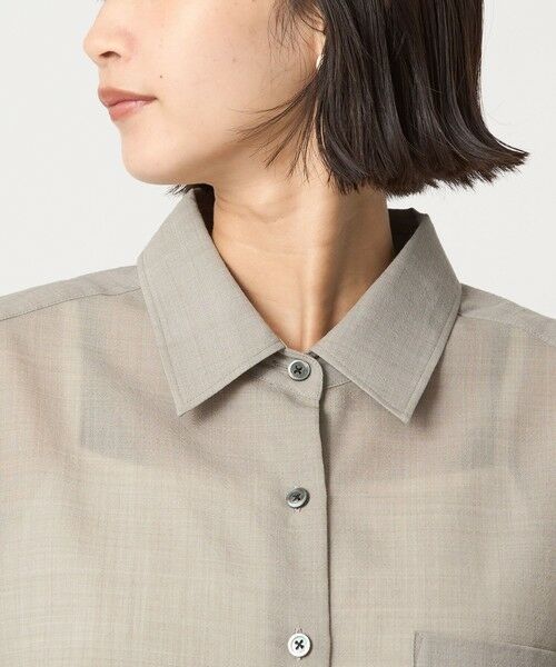 green label relaxing / グリーンレーベル リラクシング シャツ・ブラウス | ［size SHORTあり］ウール混ボイル シャツ -ウォッシャブル- | 詳細17