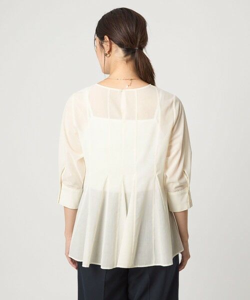 green label relaxing / グリーンレーベル リラクシング シャツ・ブラウス | ナローペプラム 7分袖 ブラウス | 詳細8