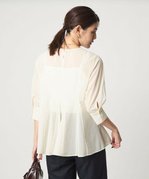 green label relaxing / グリーンレーベル リラクシング シャツ・ブラウス | ナローペプラム 7分袖 ブラウス | 詳細3