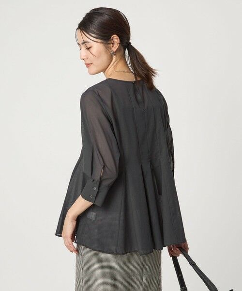 green label relaxing / グリーンレーベル リラクシング シャツ・ブラウス | ナローペプラム 7分袖 ブラウス | 詳細13