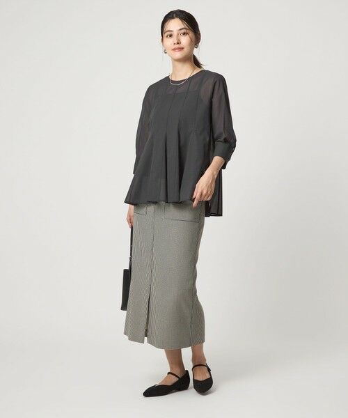 green label relaxing / グリーンレーベル リラクシング シャツ・ブラウス | ナローペプラム 7分袖 ブラウス | 詳細14