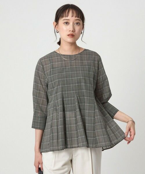 green label relaxing / グリーンレーベル リラクシング シャツ・ブラウス | ナローペプラム 7分袖 ブラウス | 詳細23