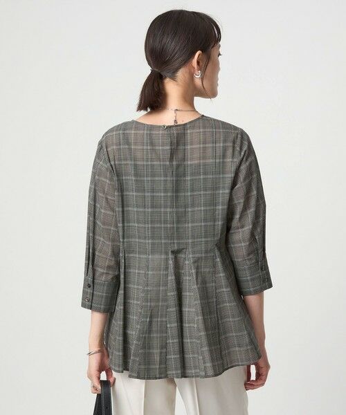 green label relaxing / グリーンレーベル リラクシング シャツ・ブラウス | ナローペプラム 7分袖 ブラウス | 詳細24