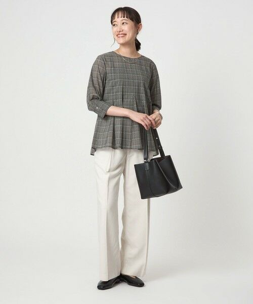 green label relaxing / グリーンレーベル リラクシング シャツ・ブラウス | ナローペプラム 7分袖 ブラウス | 詳細26