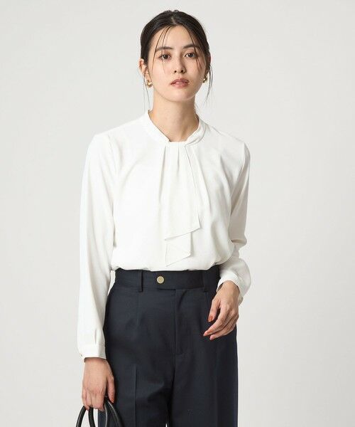 green label relaxing / グリーンレーベル リラクシング シャツ・ブラウス | ネックタイ ロングスリーブ ブラウス | 詳細1