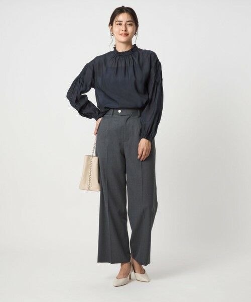 green label relaxing / グリーンレーベル リラクシング シャツ・ブラウス | シアー 襟フリル ブラウス | 詳細8