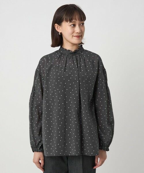 green label relaxing / グリーンレーベル リラクシング シャツ・ブラウス | シアー 襟フリル ブラウス | 詳細15